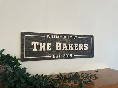 Wood Wall Sign with Names